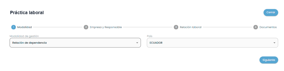 Paso 1, modalidad