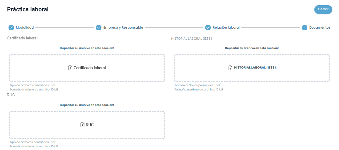 Paso 4, documentos