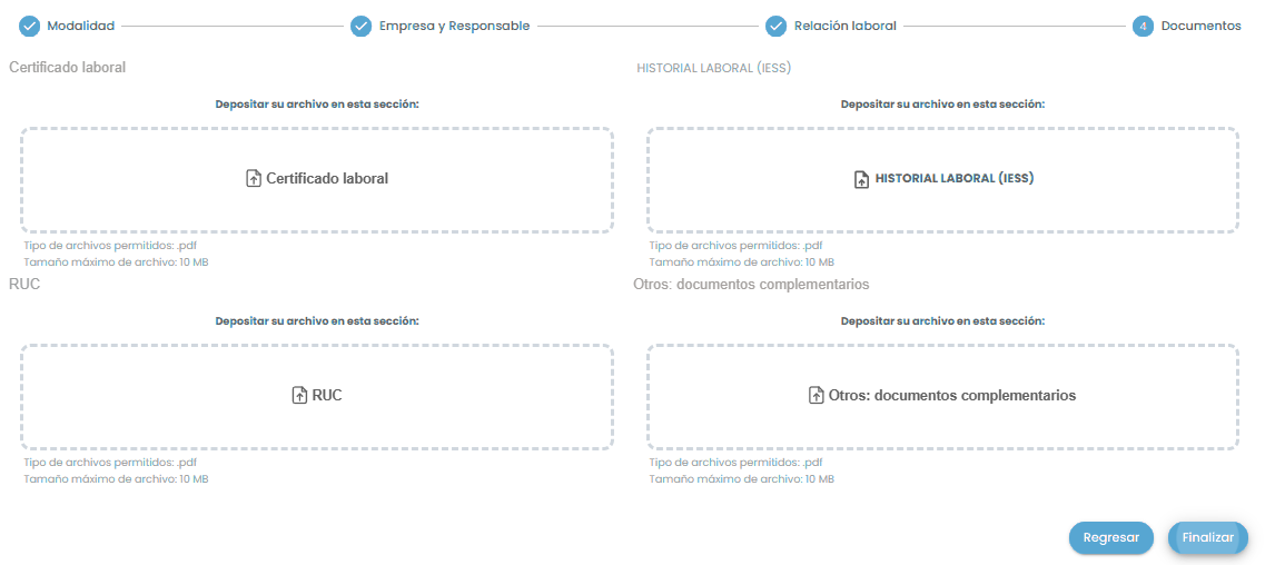 Paso 4 con cuatro documentos