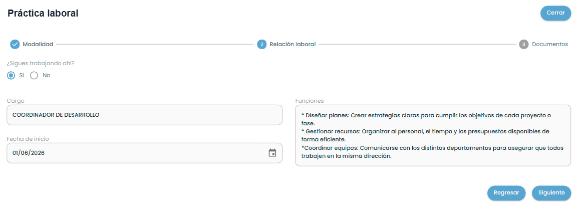 Paso 2, relación laboral en emprendimiento