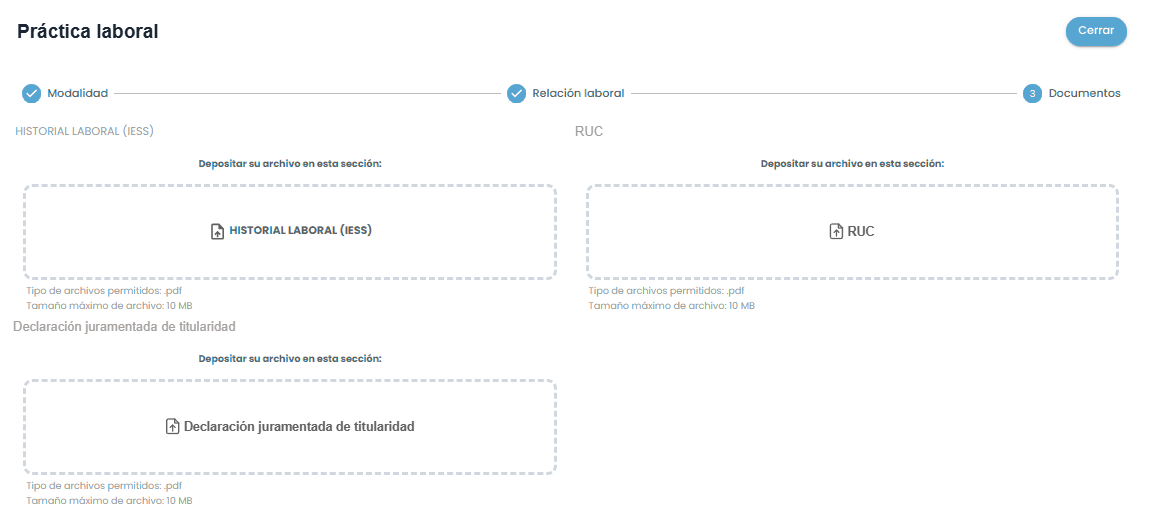 Paso 3, documentos de emprendimiento