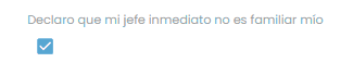 Casilla de declaración marcada